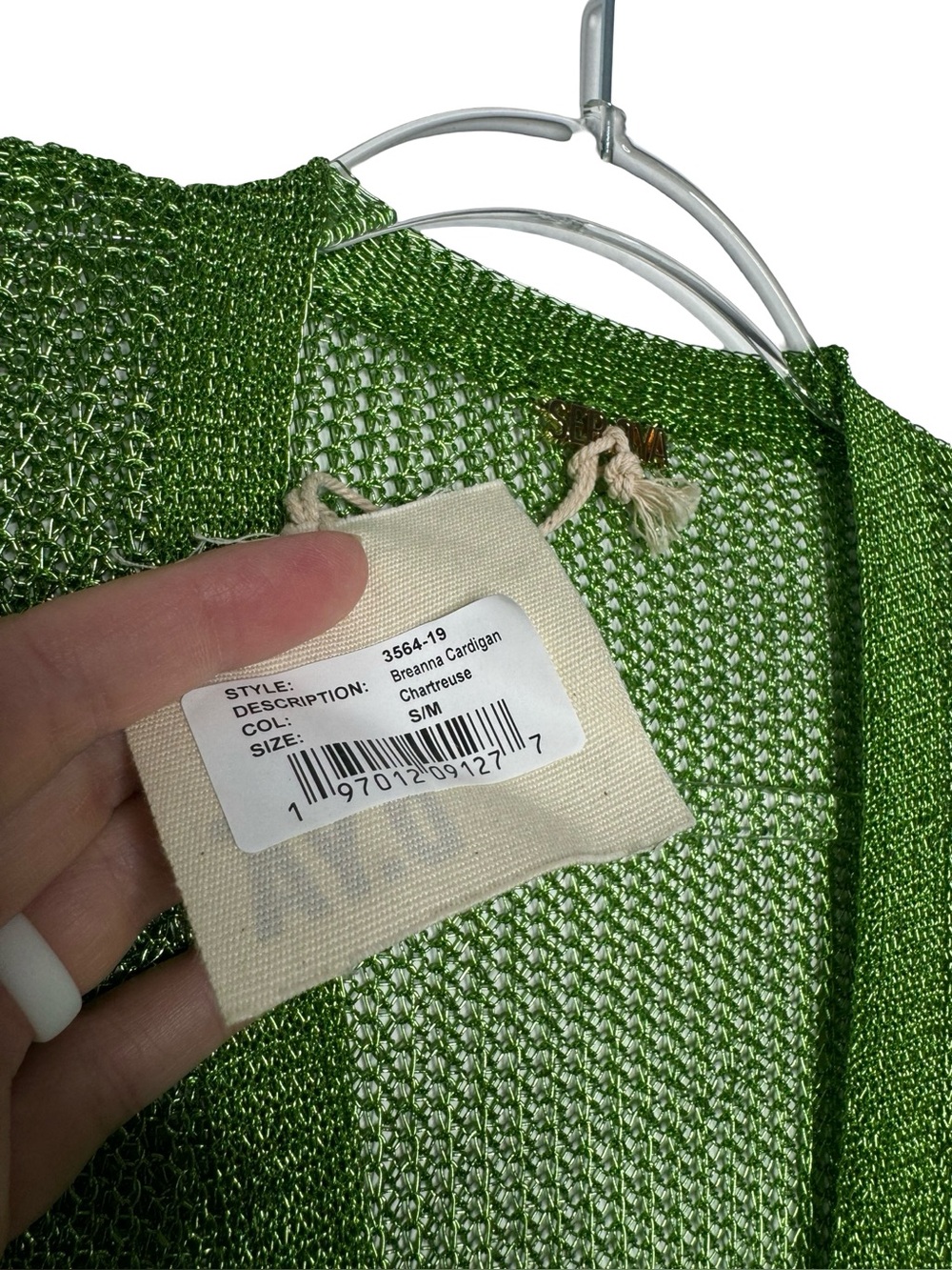 SEROYA | NWT Breanna Cardigan in Chartreuse S/M - Picture 4 of 10